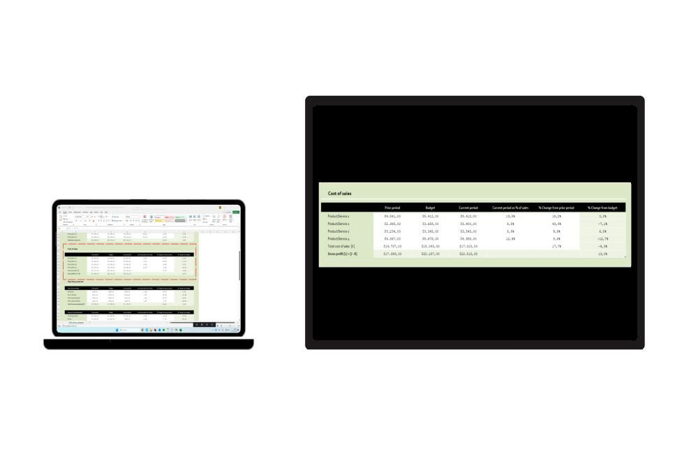 Instamonitr Copying a selected part of an Excel table to a large monitor